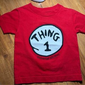 Universal Studios Thing 1 Youth 3T T-shirt Whoville Dr. Seuss